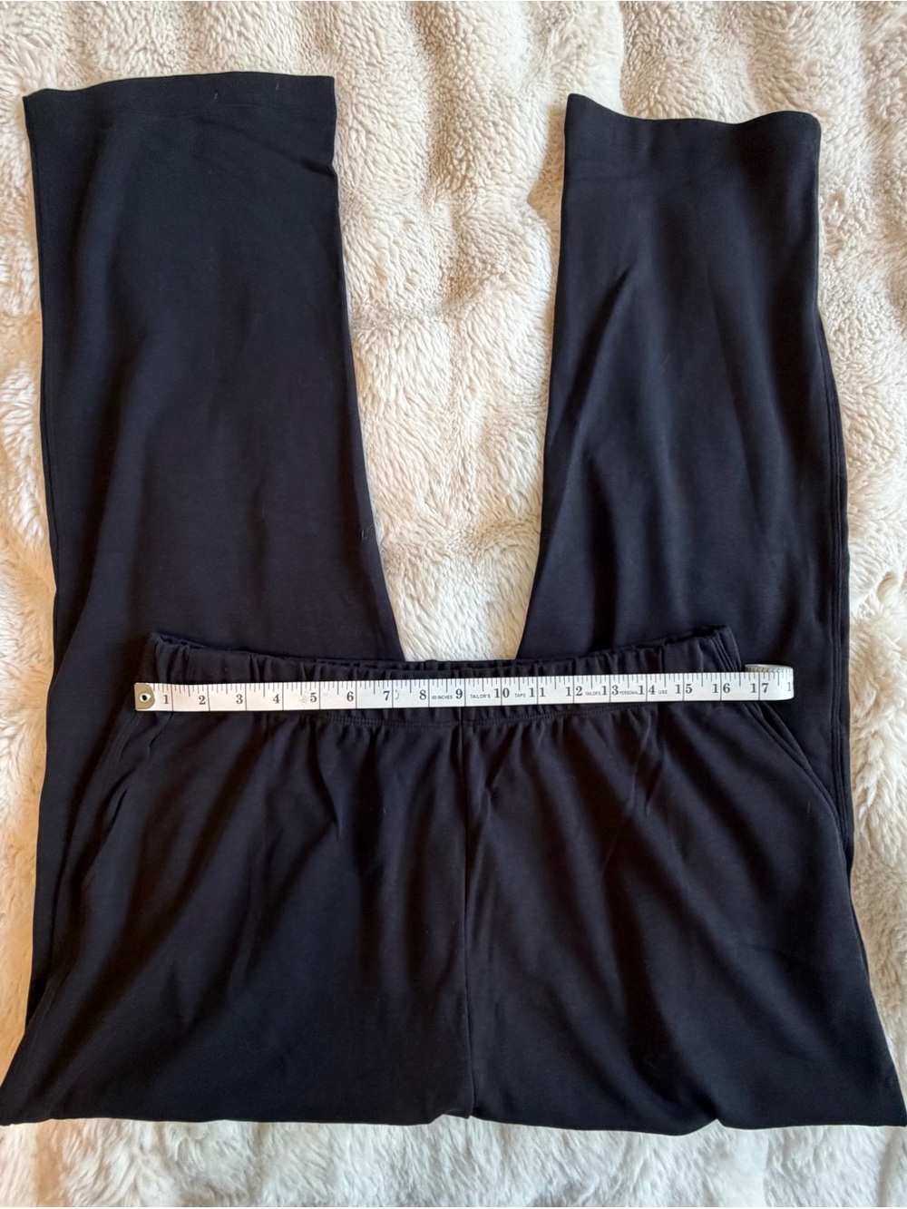 Lands’ End Sport Knit Straight Leg Pants Large 14-16 Black - Picture 4 of 8